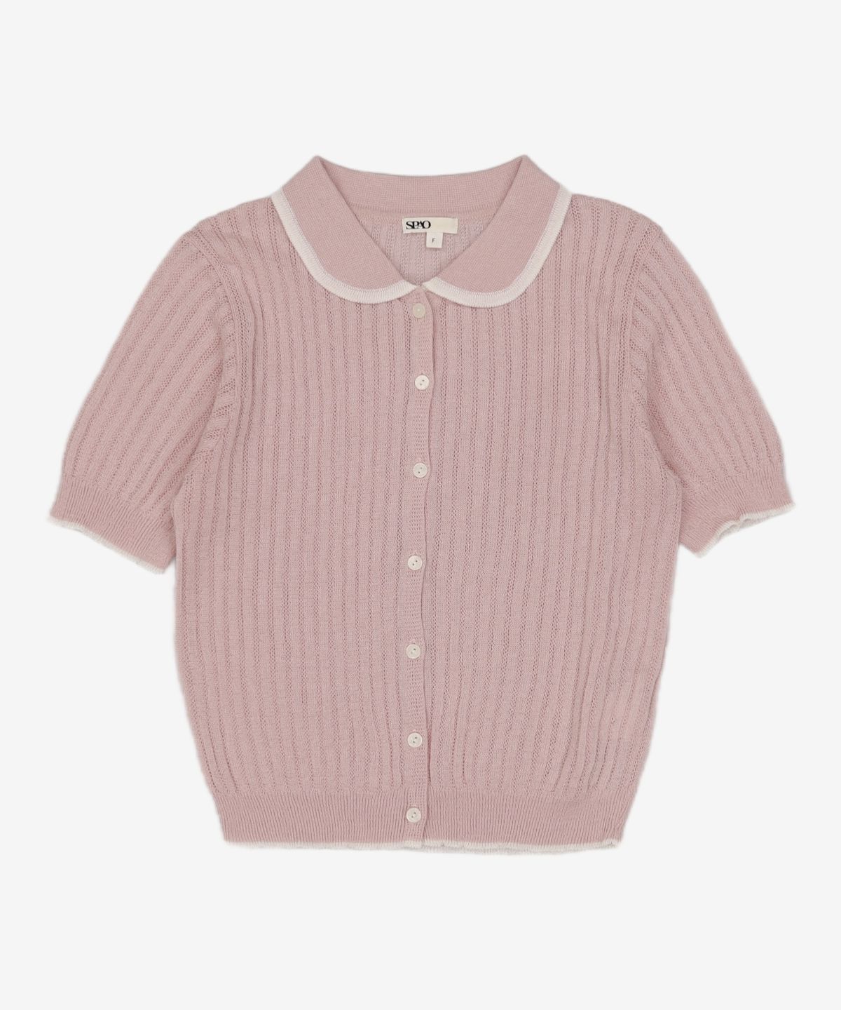 스파오(SPAO) (QR) 배색카라 스카시 가디건_SPCKC37W97 FREE