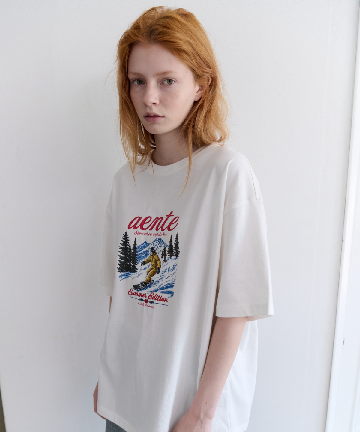 앤테(AENTE) Alpine summer oversized  t-shirt - Ivory