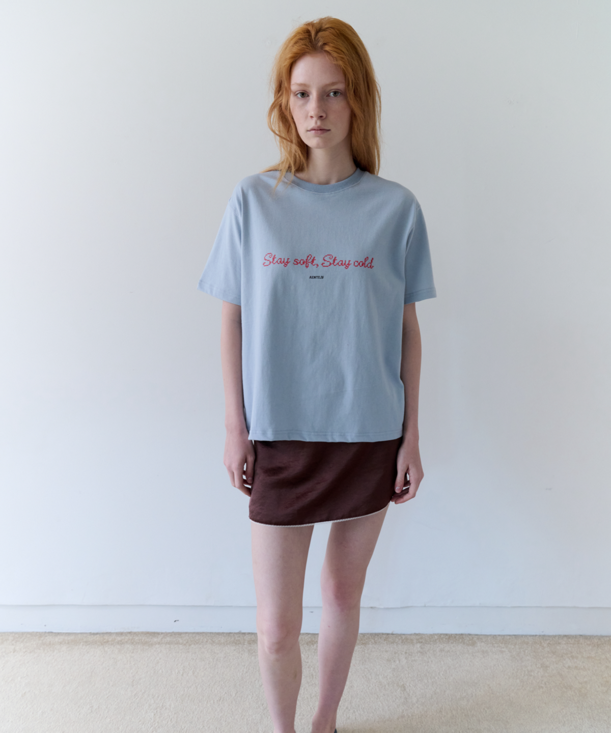 앤테(AENTE) Stay Soft T-shirt - Blue
