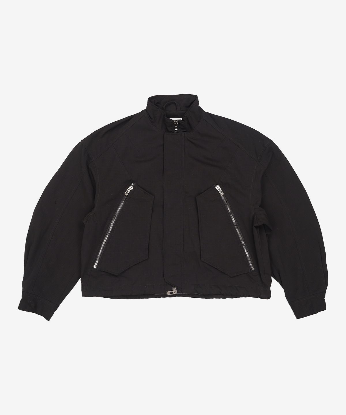 메종미네드(MAISON MINED) INCISION DOUBLE HIGHNECK JUMPER BLACK S