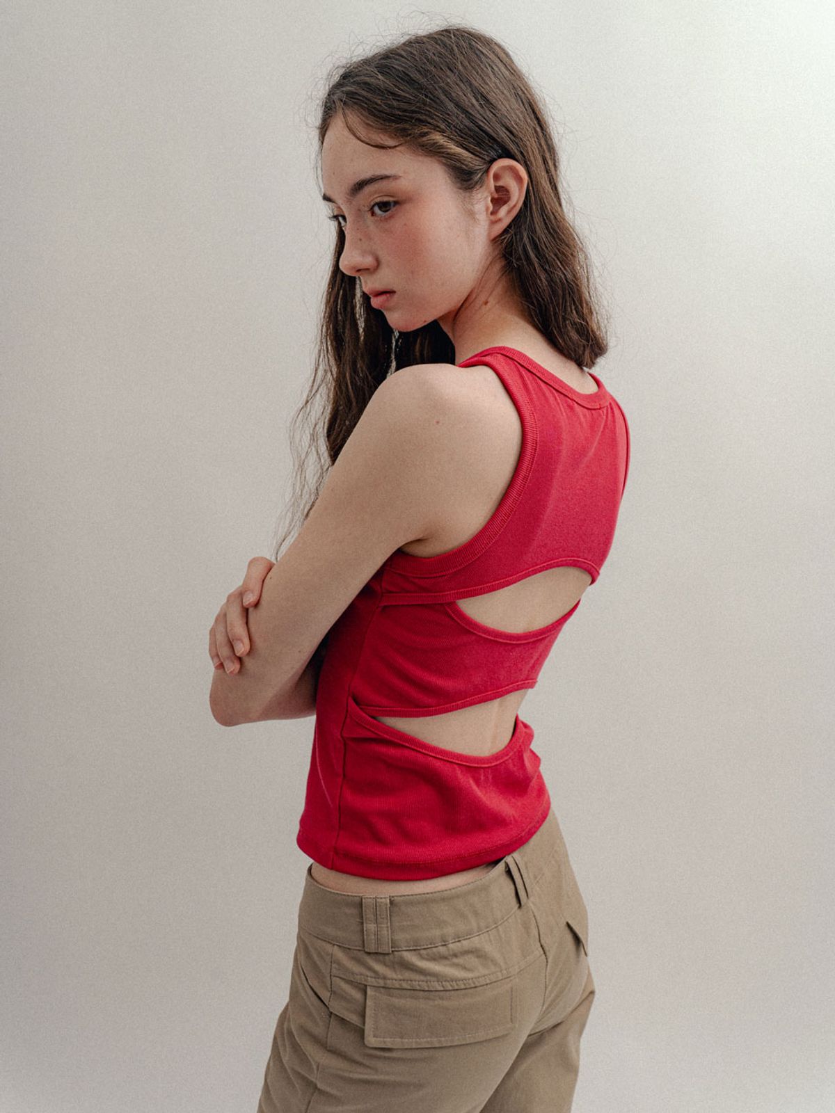 비수스(VISUS) Back Hole Sleeveless_Pink