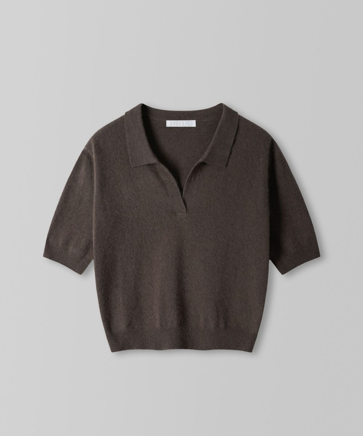 108파운드(108POUND) Johnny Raccoon Collar Knit_Steel Brown