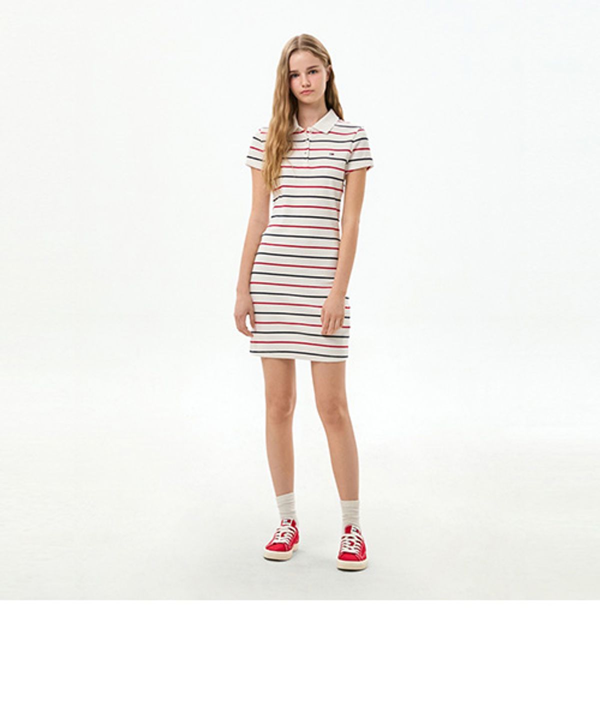 타미진스(TOMMY JEANS) 립 바디콘 폴로 드레스 (T32G6WOP03TWT10FB)