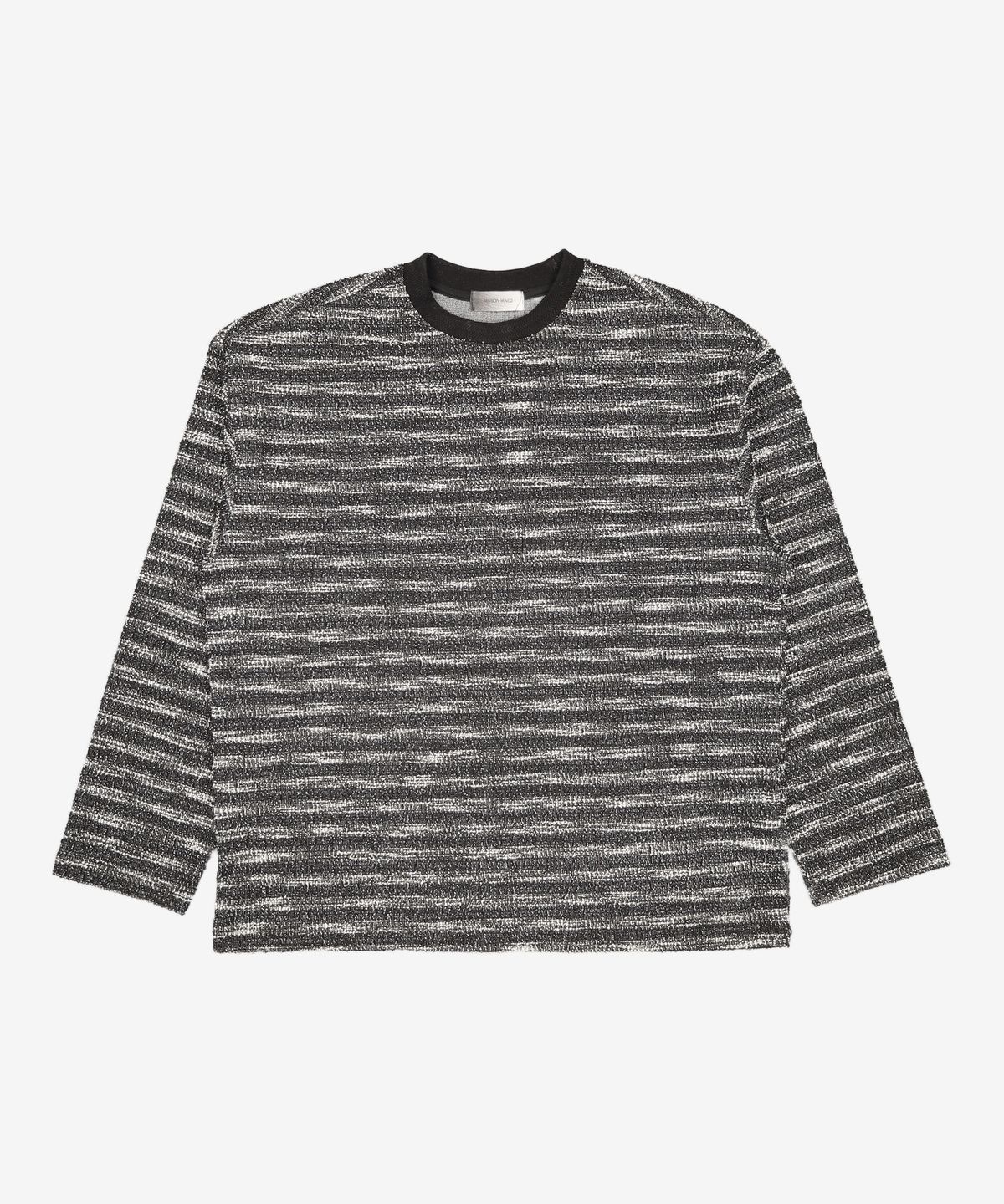 메종미네드(MAISON MINED) MIXED BOUCLE KNIT LONG SLEEVE BLACK L
