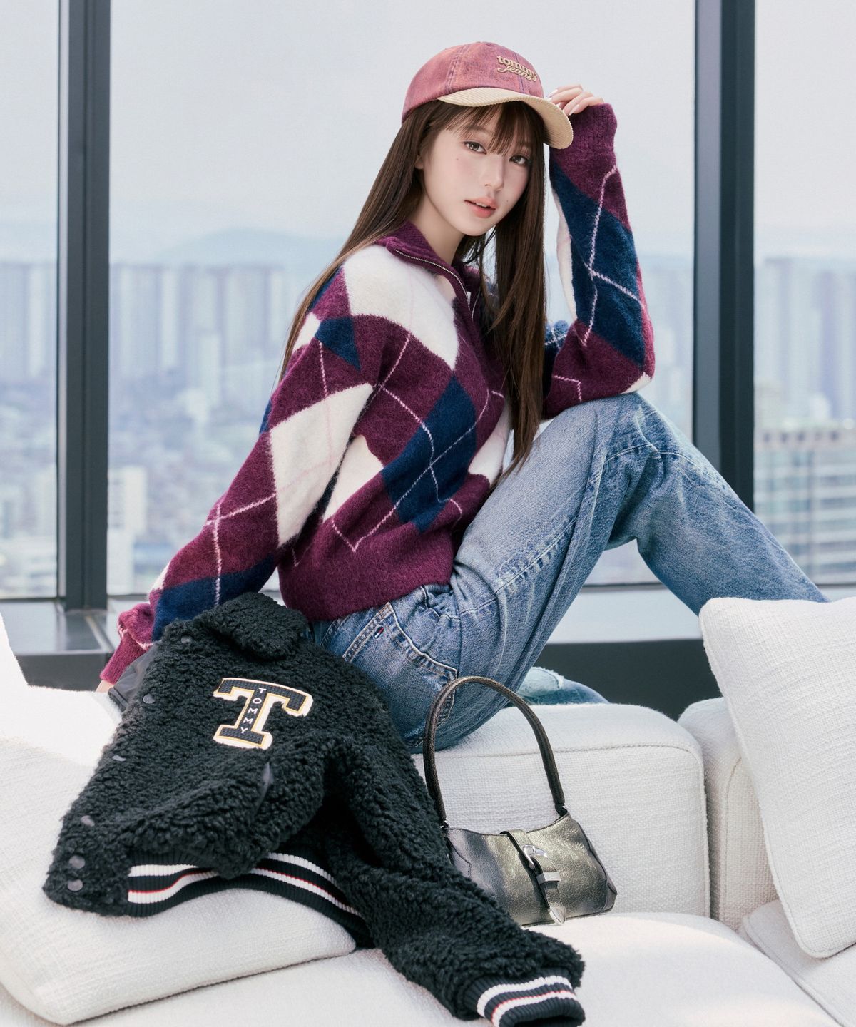 타미진스(TOMMY JEANS) 클레오 코튼 블렌드 데님 팬츠 (T32G6NEF54TWT11AB)