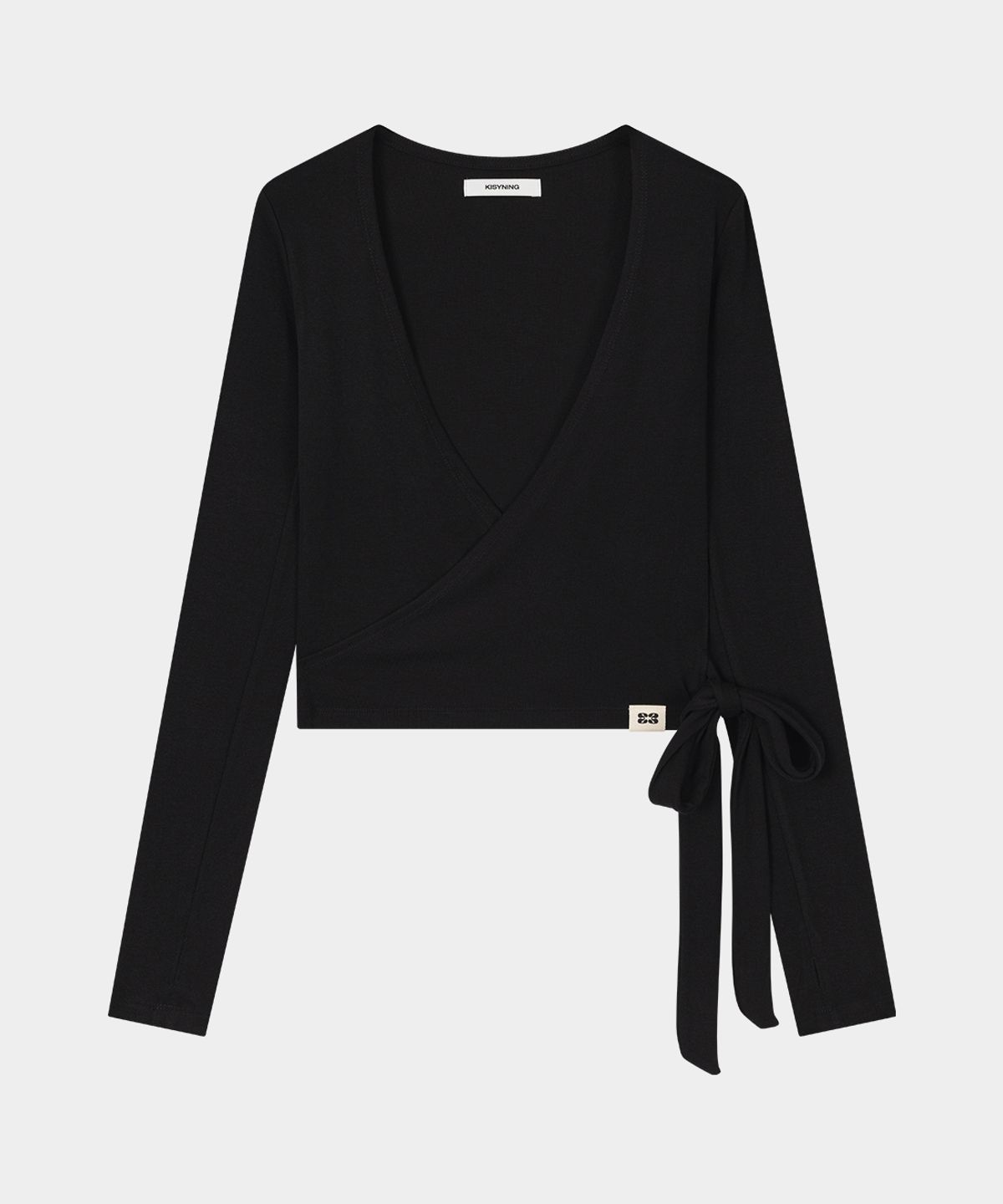 키시닝(KISYNING) Yoga Flow Wrap Cardigan (Black)