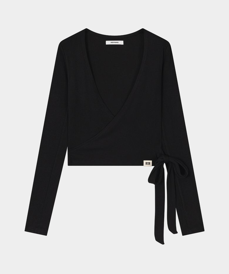 Yoga Flow Wrap Cardigan (Black)