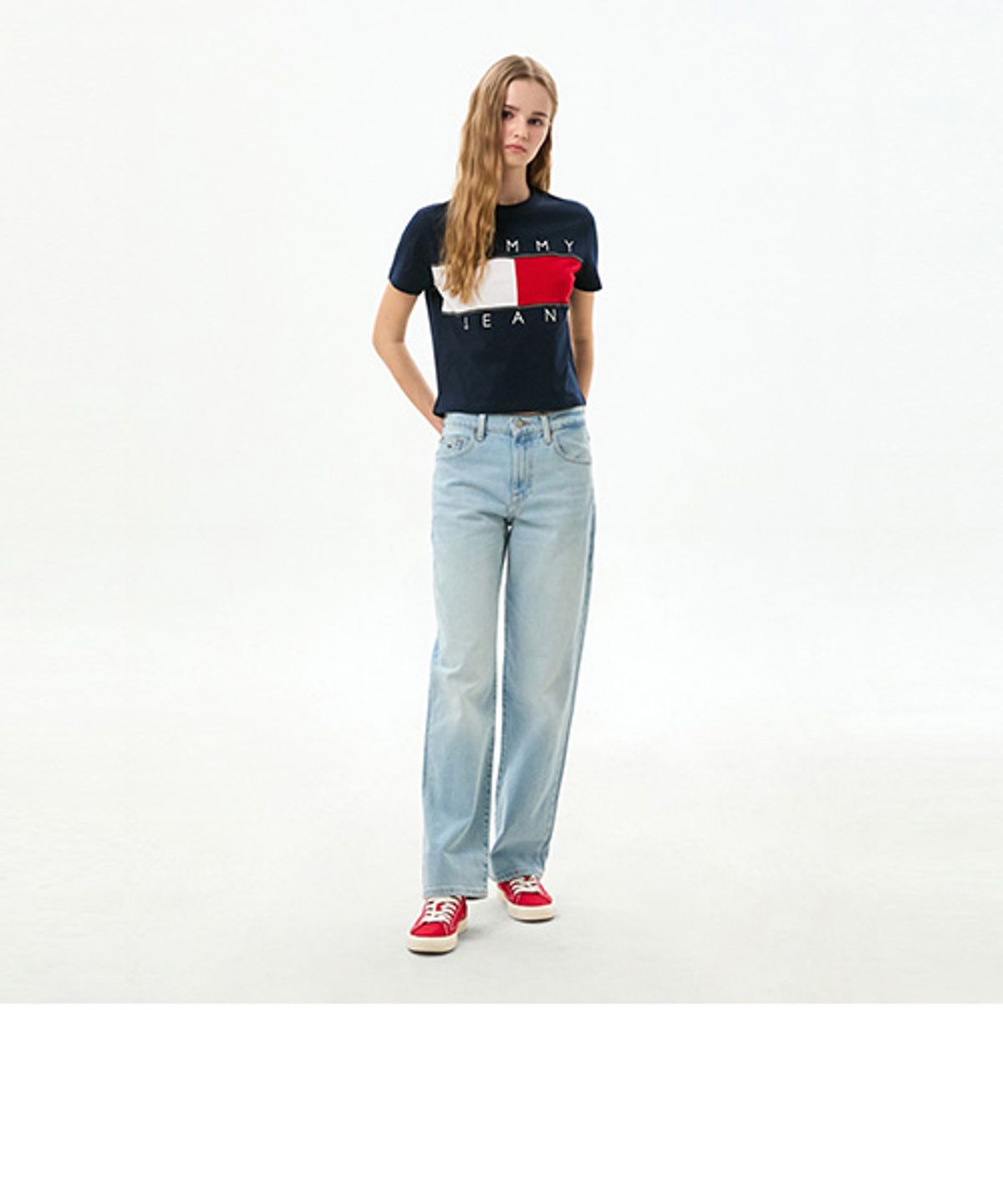 타미진스(TOMMY JEANS) 키라 슬림 핏 데님 팬츠 (T32G6NEA11TWT11AB)