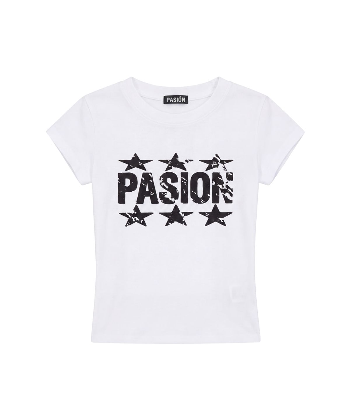 파시온(PASION) 더티 스타 반팔티_화이트 Dirty Star  Sleeve Tee_White