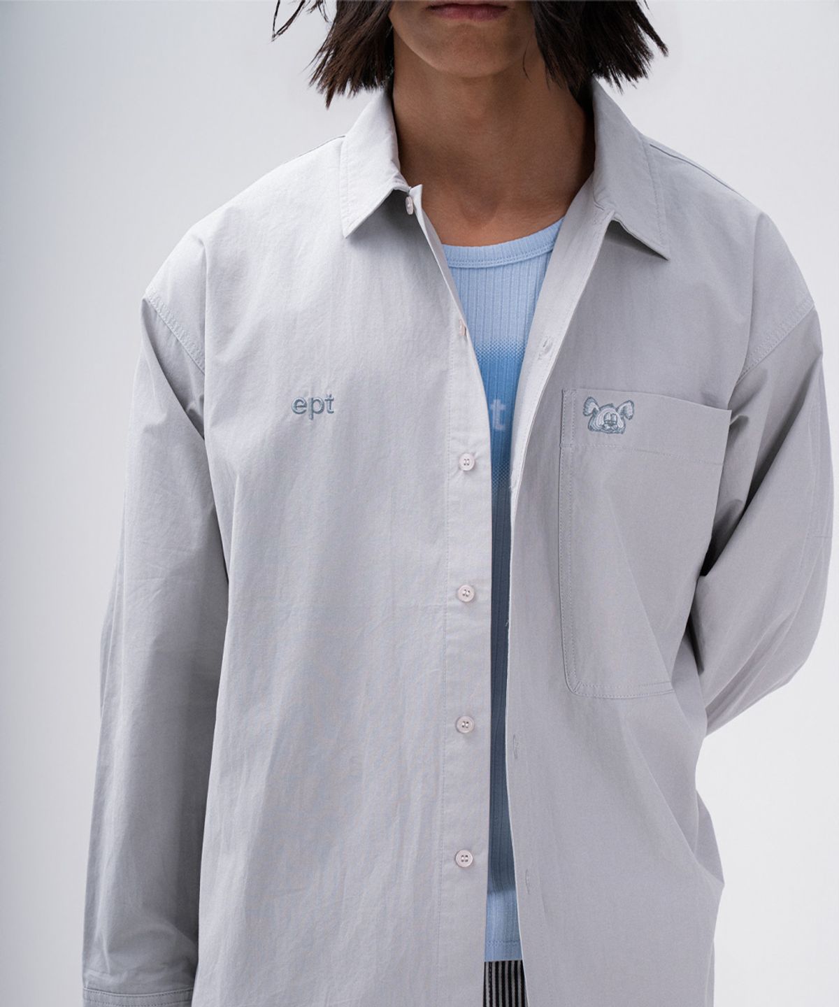 이피티(EPT) NIBBLE BIG POCKET SHIRT (H/GREY)
