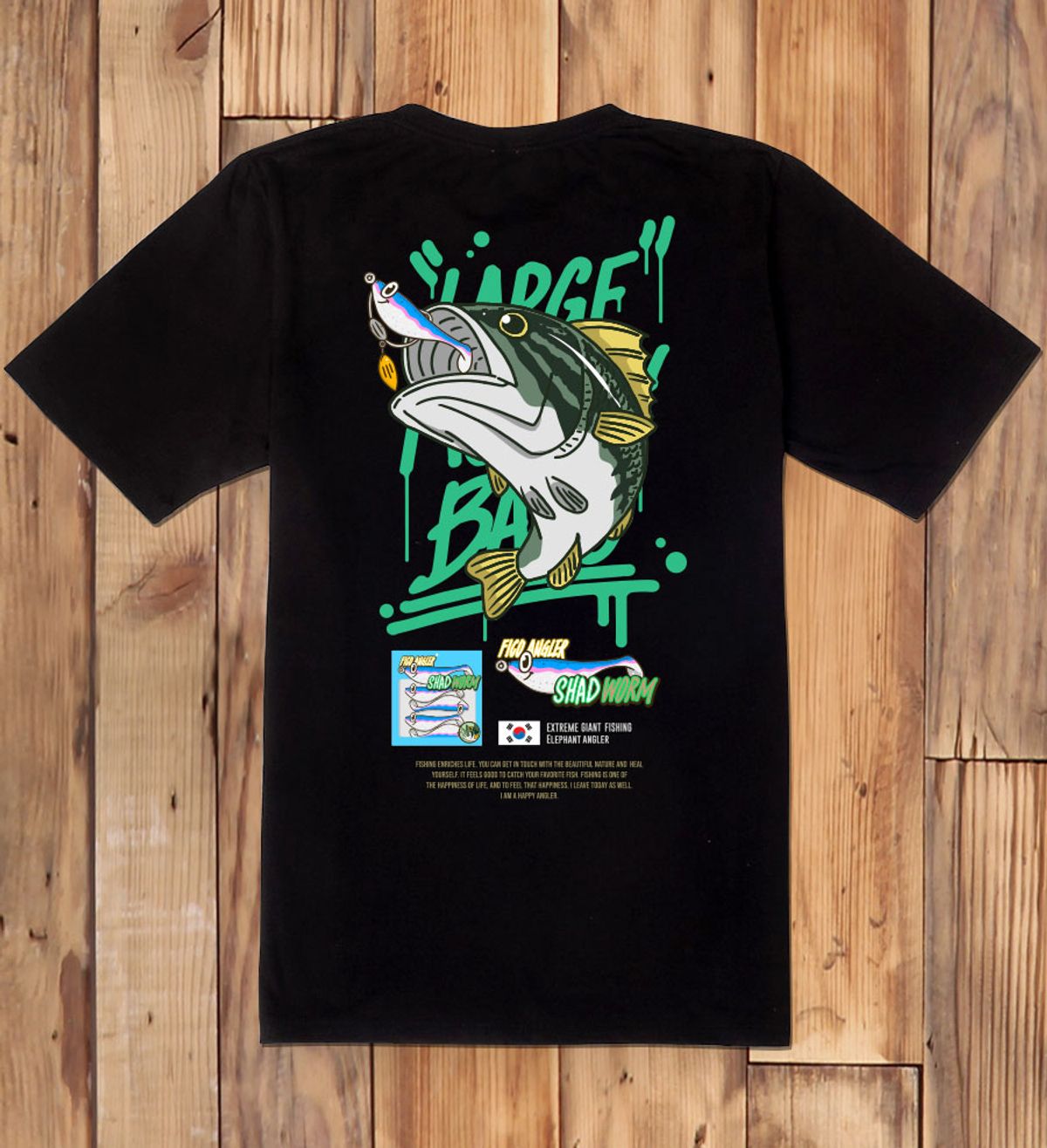 돌돌(DOLDOL) FICO-tshirts-399 큰입 배스 피코앵글러 낚시 브랜드 디자인 티셔츠 반팔티