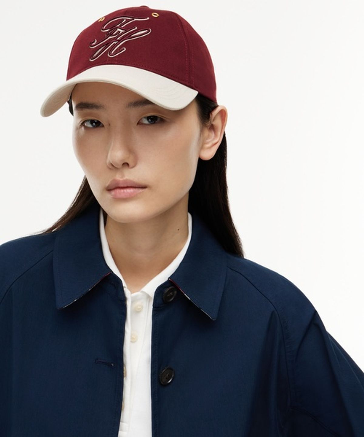 타미힐피거(TOMMY HILFIGER) 로고 스크립트 컬러블록 볼캡 (T22G6AHT002WT1GNE)