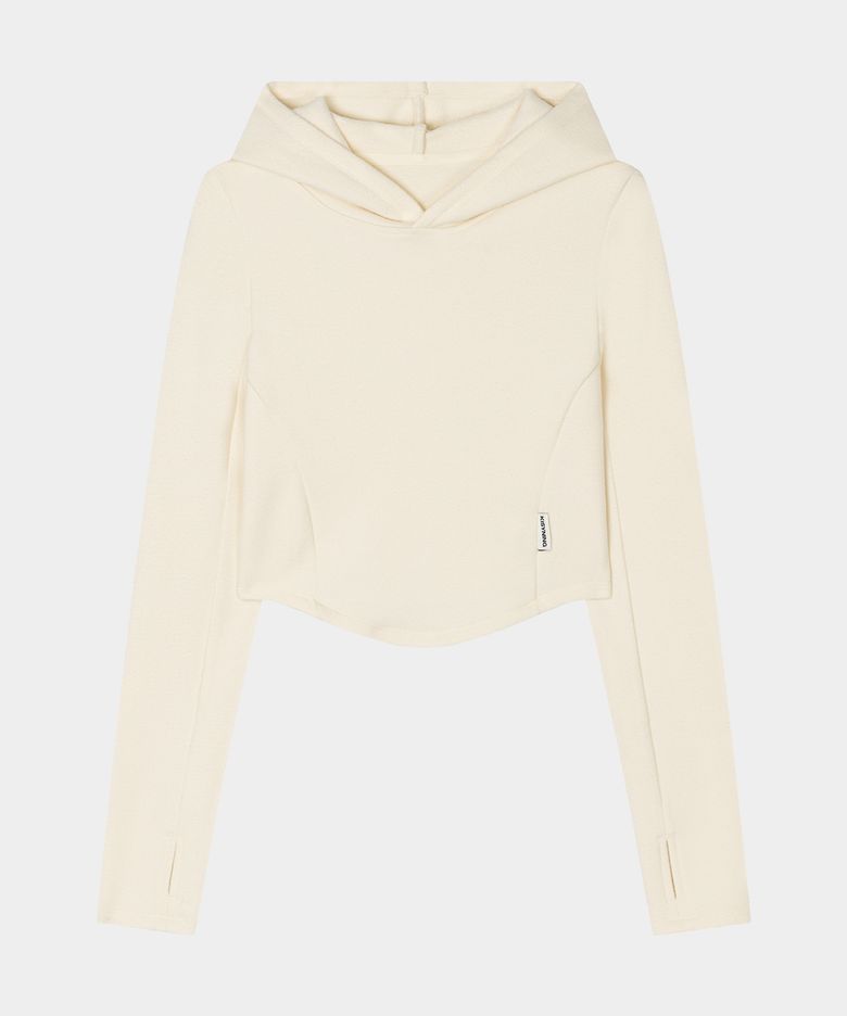 Yoga Flow Hood Top (Ivory)