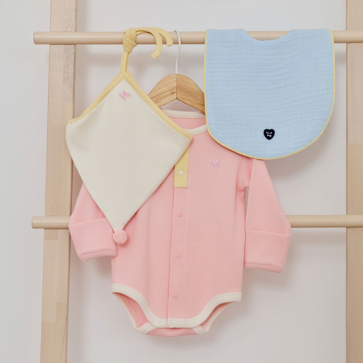 블루독 베이비(BLUEDOGBABY) 롤리팝세트배내바디슈트B (46A70-040-13)