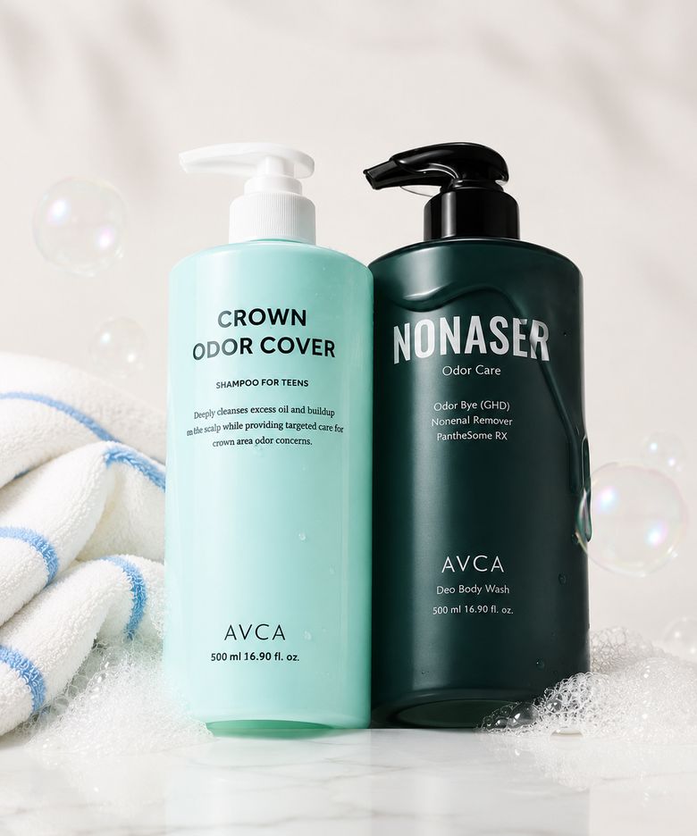 체취 케어 세트[바디워시 500ml 1개+샴푸 500ml 1개]