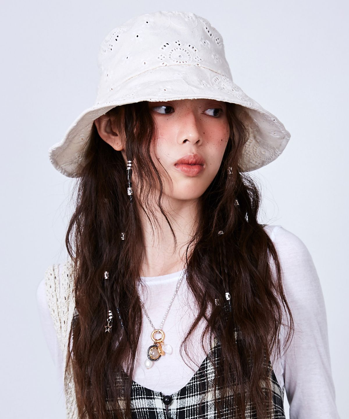 슬리피슬립(SLEEPYSLIP) TAHITI IVORY BUCKET HAT
