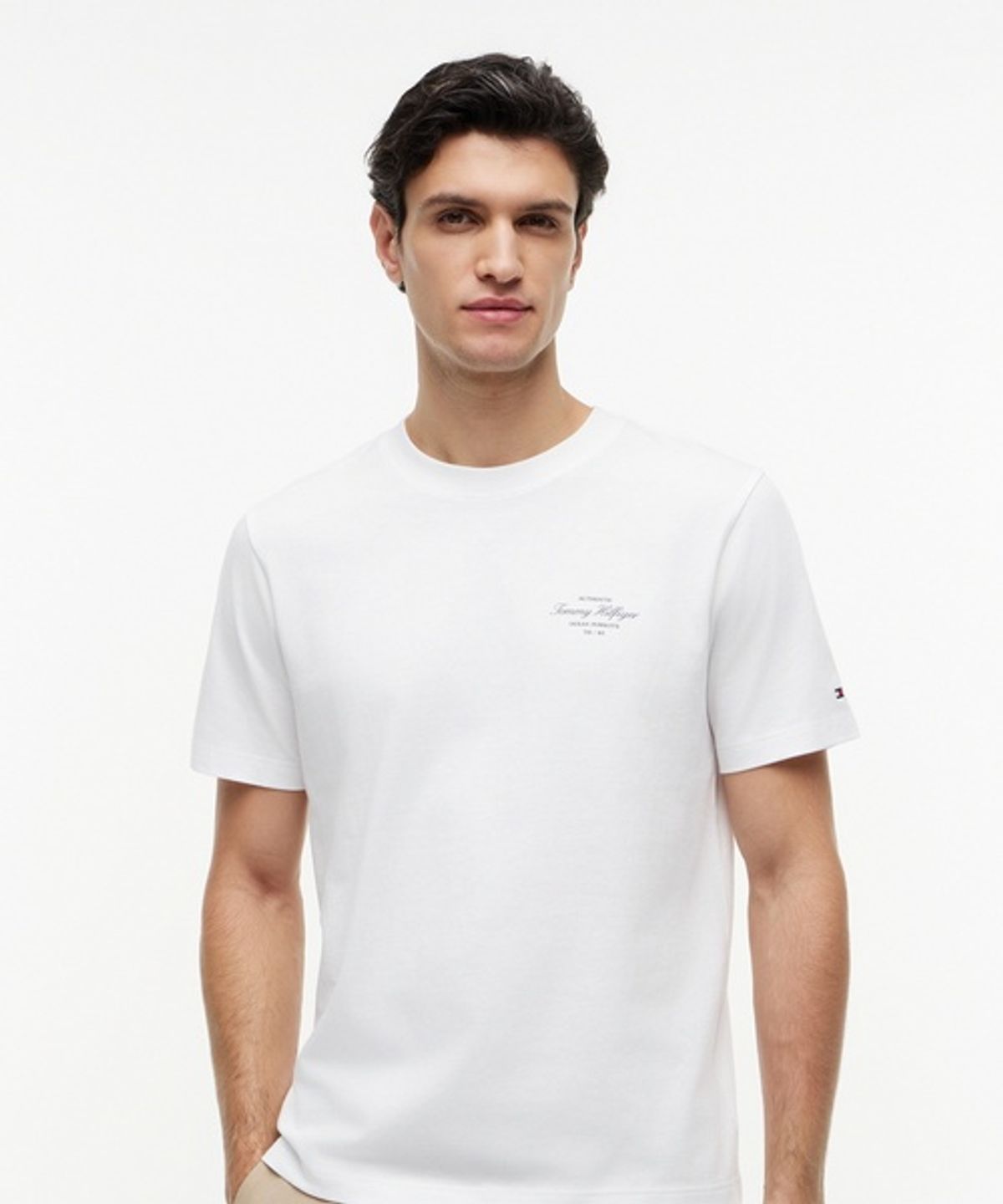 타미힐피거(TOMMY HILFIGER) 노티컬 백 포토 레귤러 핏 티셔츠 (T12G6TPO350MT1YBR)