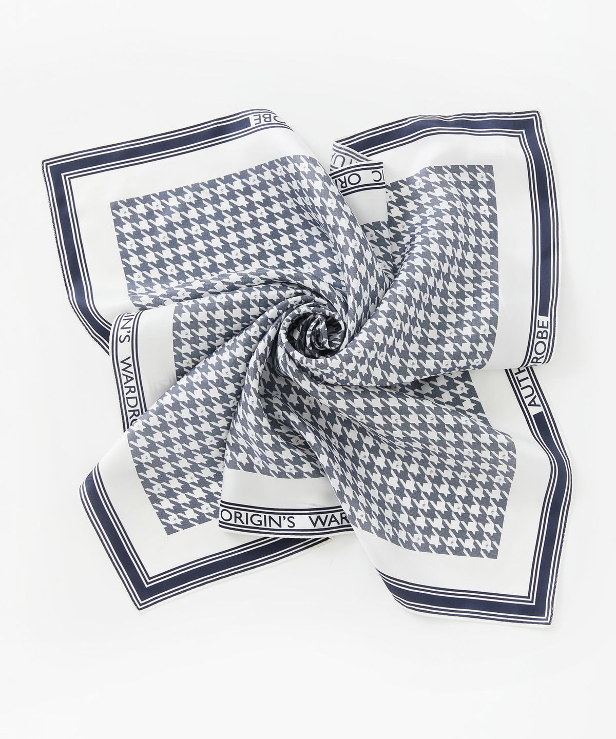 에이오더블유(AOW) HOUNDTOOTH PATTERN SILK SCARF
