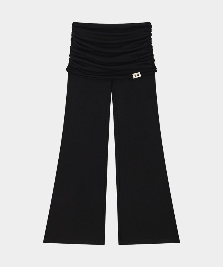 Yoga Flow Foldover Pants (Black)