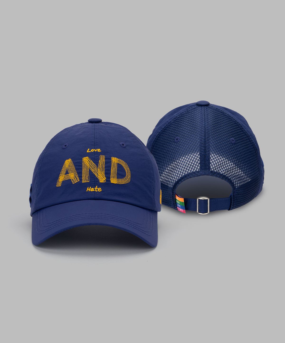 앤드 골프(AND GOLF) Love and Hate Mesh Ball Cap Navy