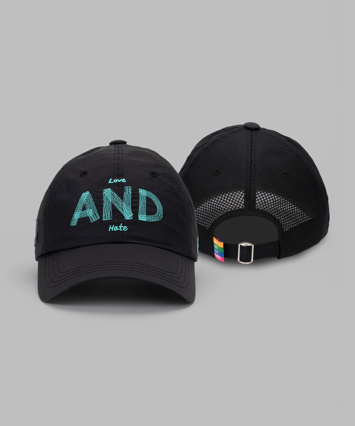 앤드 골프(AND GOLF) Love and Hate Mesh Ball Cap Black