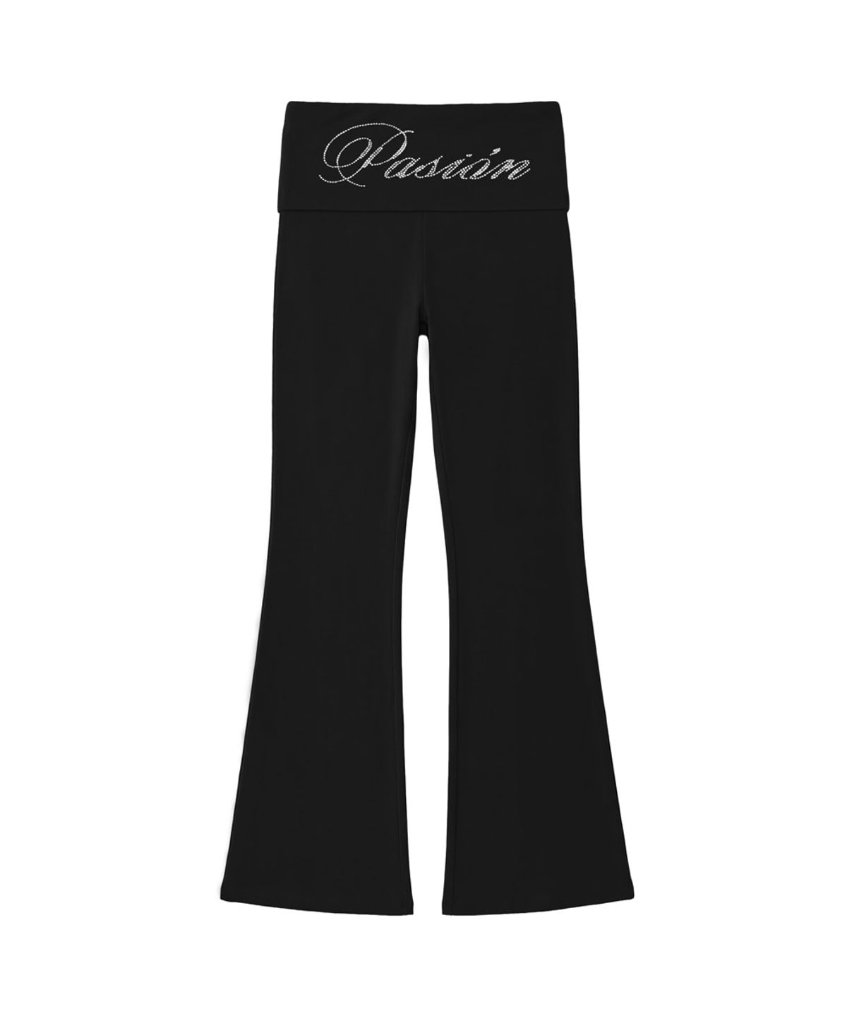 파시온(PASION) 슬림 크리스탈 글램 팬츠_블랙 Slim Crystal Glam Pants_Black