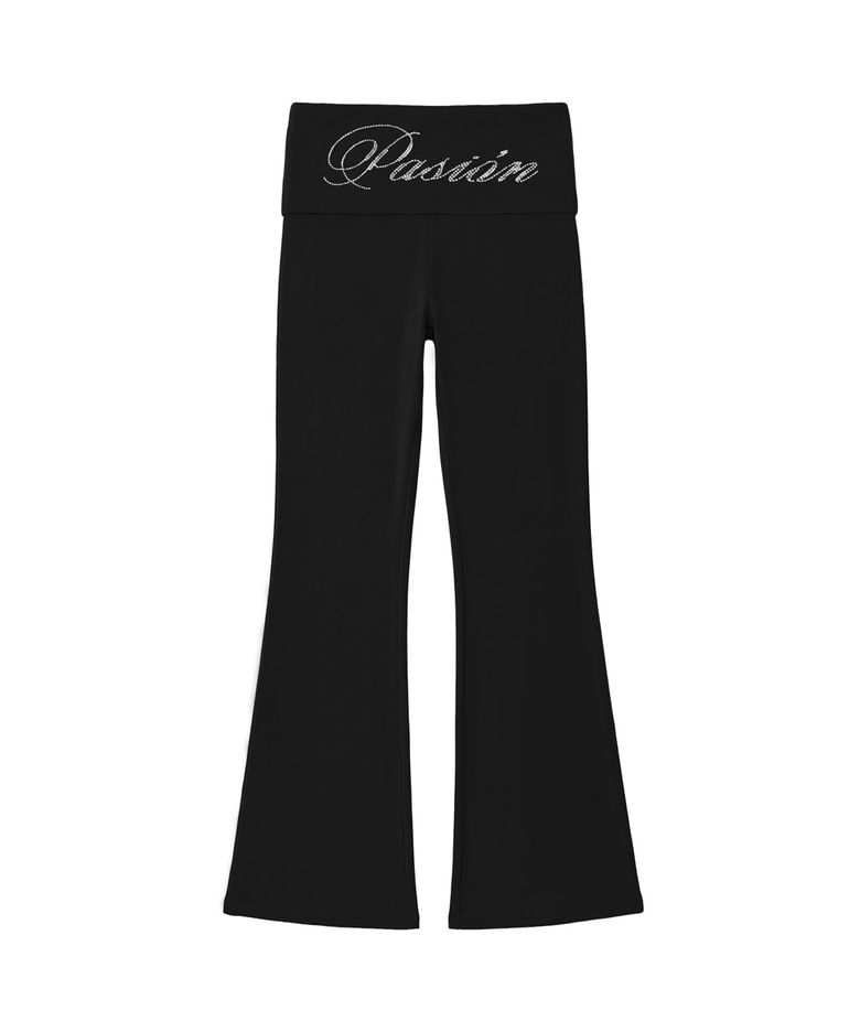 슬림 크리스탈 글램 팬츠_블랙 Slim Crystal Glam Pants_Black