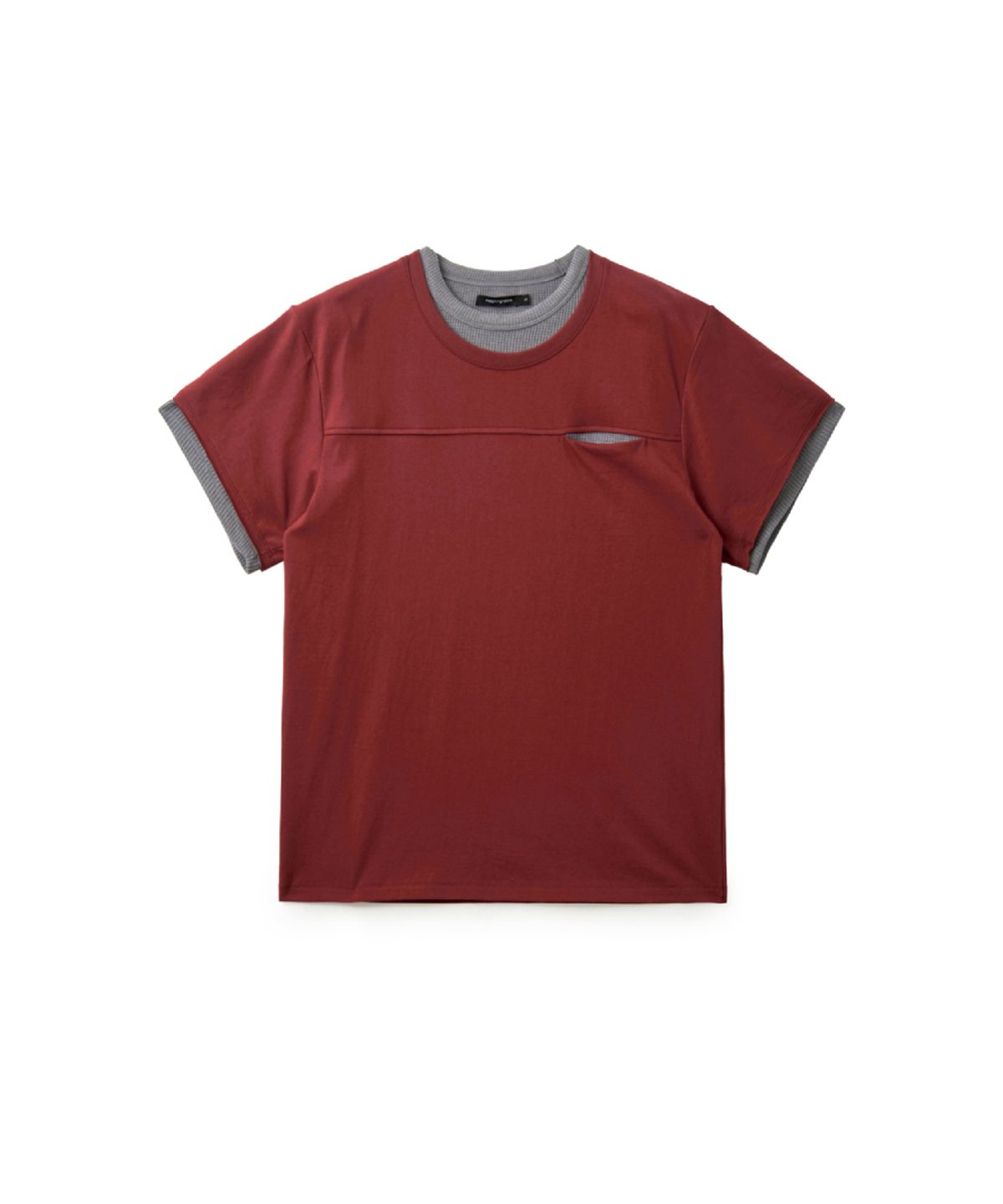 해칭룸(HATCHINGROOM) Double Neck Tee Red