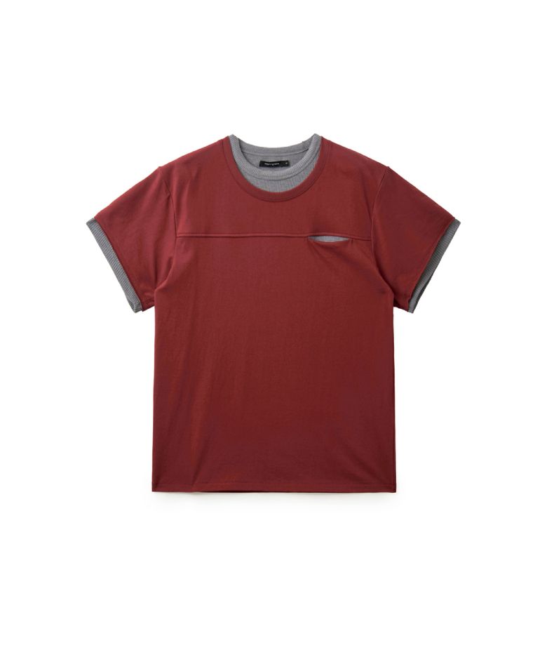 Double Neck Tee Red