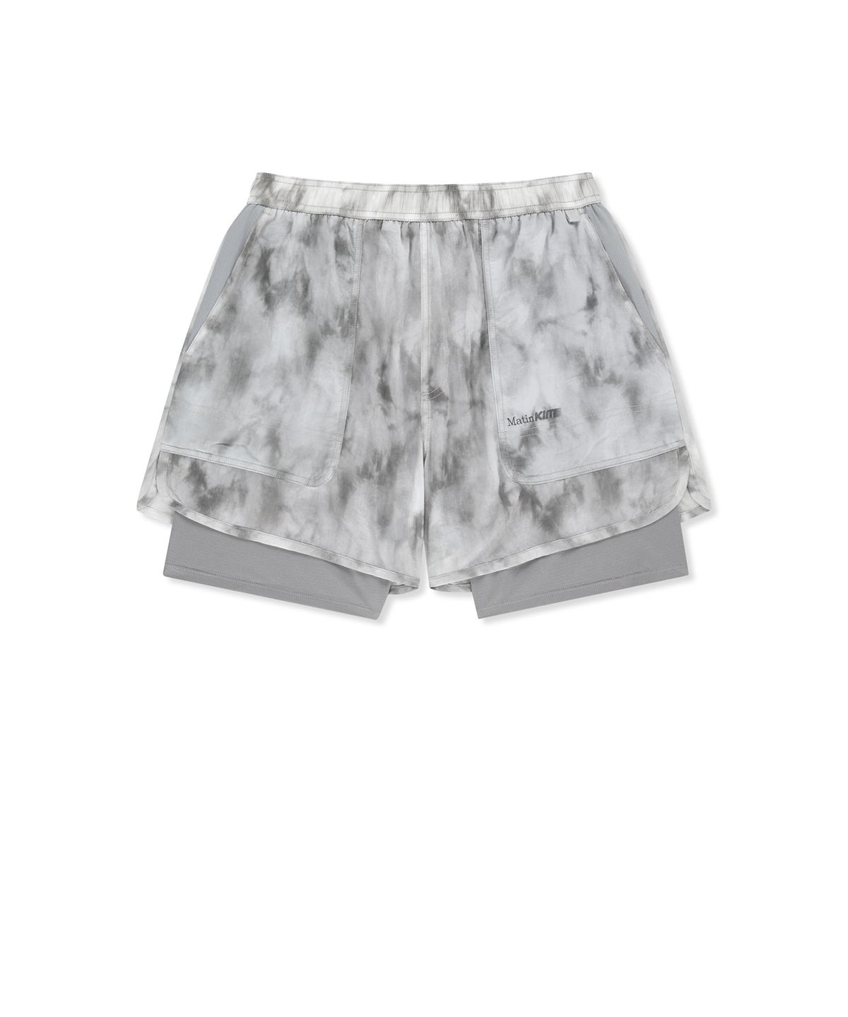 마뗑킴(MATIN KIM) MATIN PACE MOTION SHORTS FOR MEN IN LIGHT GREY