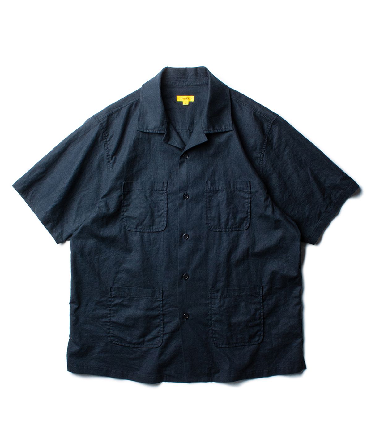 더 레스큐(THE RESQ) LINEN COTTON PAPA SHIRT [NAVY]