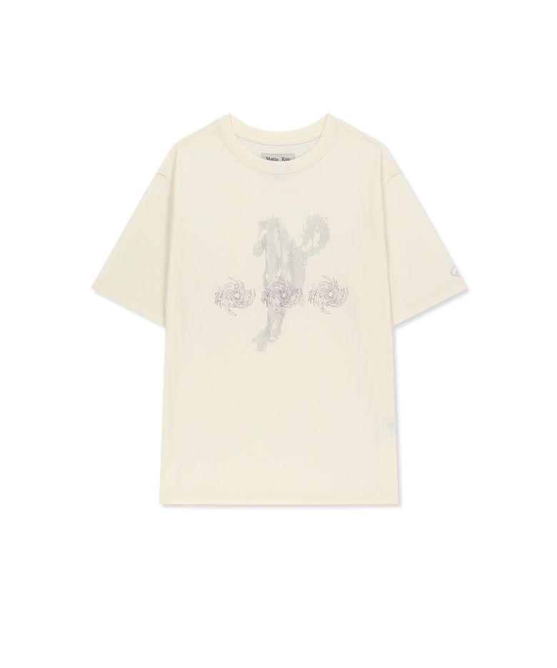MATIN PACE SPRINT GRAFFITI TOP IN IVORY