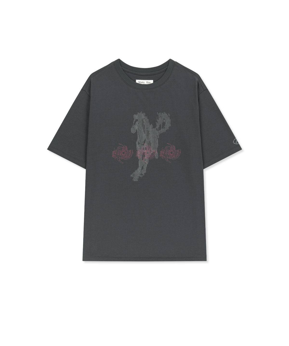 마뗑킴(MATIN KIM) MATIN PACE SPRINT GRAFFITI TOP IN CHARCOAL