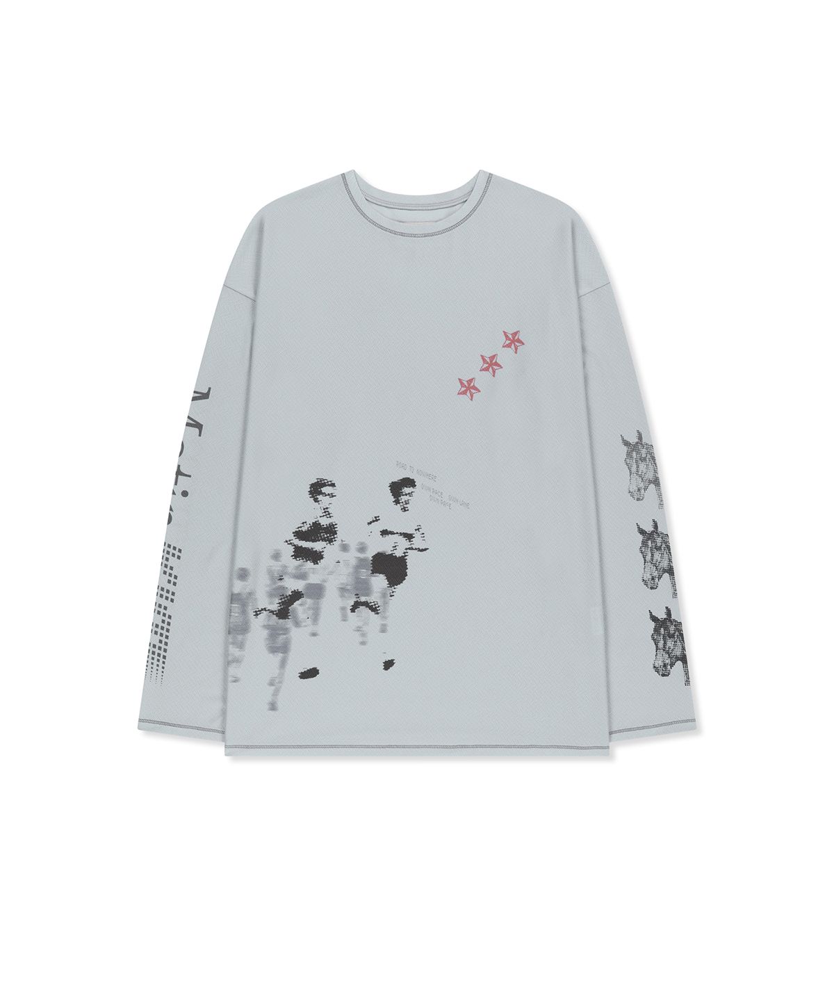 마뗑킴(MATIN KIM) MATIN PACE GRAFFITI COVERED TOP IN GREY