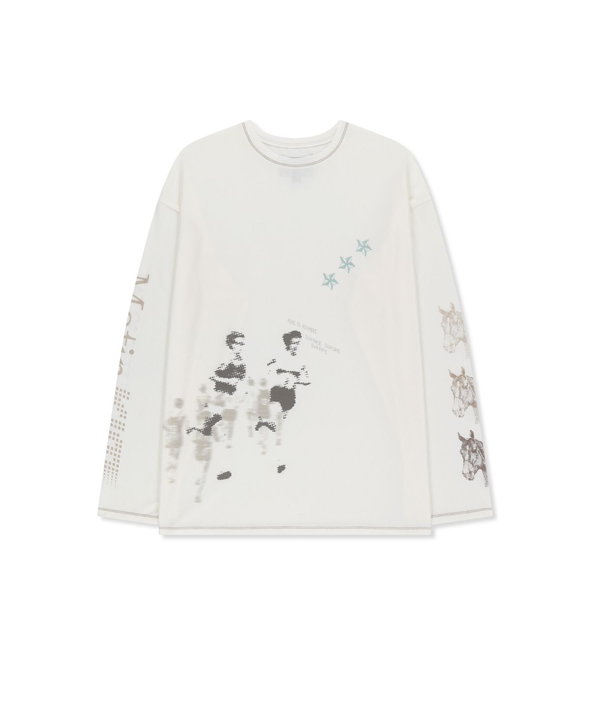 마뗑킴(MATIN KIM) MATIN PACE GRAFFITI COVERED TOP IN IVORY