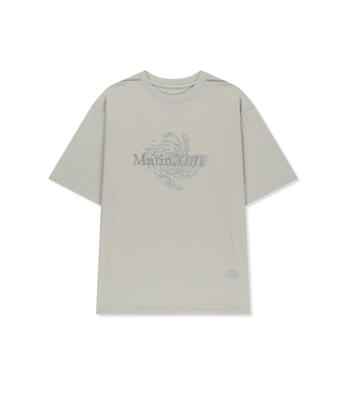 마뗑킴(MATIN KIM) MATIN PACE VORTEX GRAFFITI TOP IN LIGHT GREY