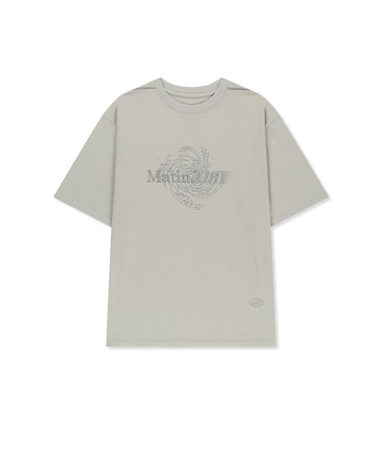 MATIN PACE VORTEX GRAFFITI TOP IN LIGHT GREY