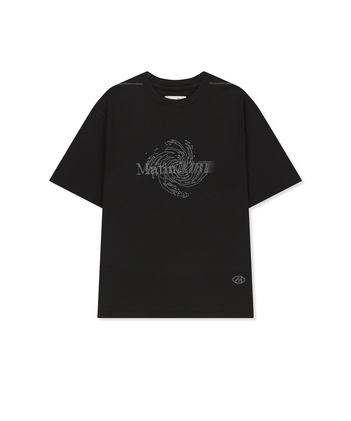 마뗑킴(MATIN KIM) MATIN PACE VORTEX GRAFFITI TOP IN BLACK
