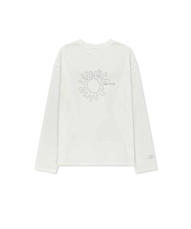 MATIN PACE SUNBURST GRAFFITI COVERED TOP IN IVORY