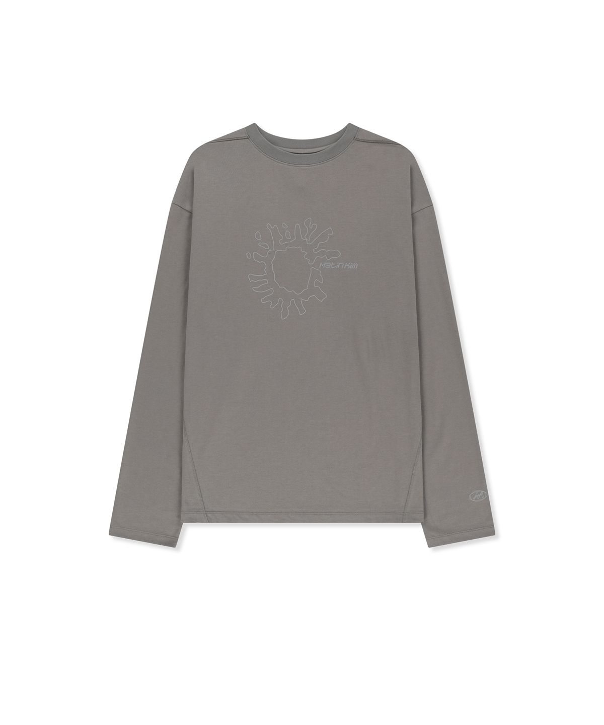 마뗑킴(MATIN KIM) MATIN PACE SUNBURST GRAFFITI COVERED TOP IN CHARCOAL