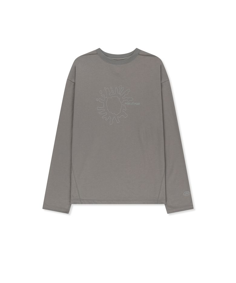 MATIN PACE SUNBURST GRAFFITI COVERED TOP IN CHARCOAL
