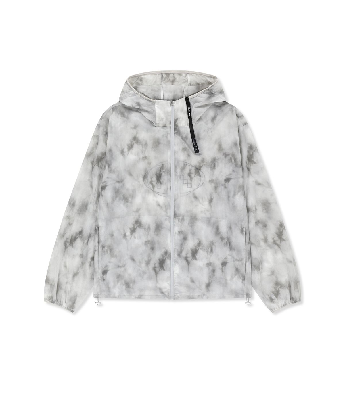 마뗑킴(MATIN KIM) MATIN PACE REFLECTIVE LOGO WINDBREAKER IN LIGHT GREY