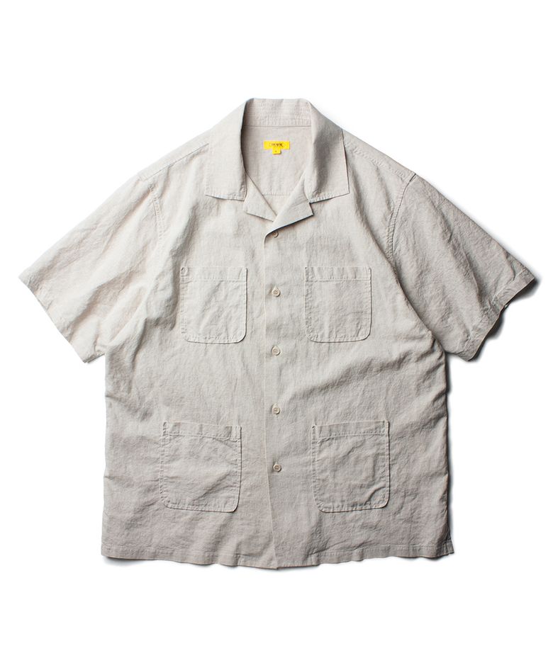 LINEN COTTON PAPA SHIRT [ECRU]