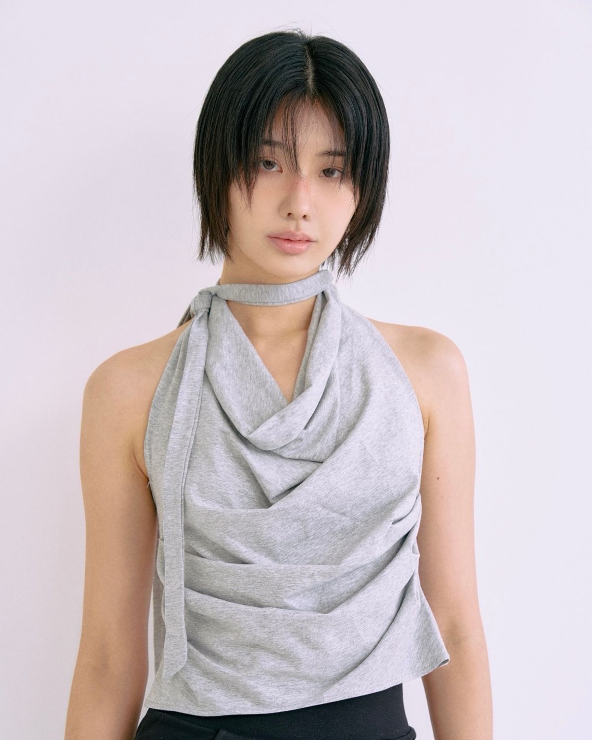 캐치(CATCH) drape halter tee (2color)