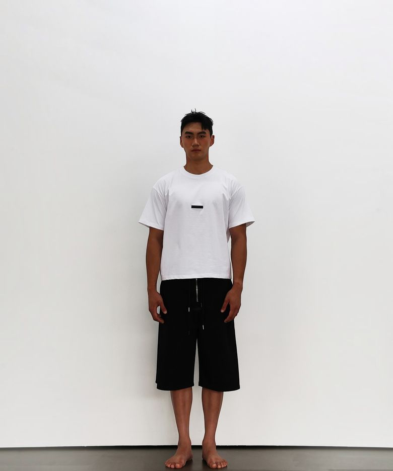 XX Back Slit Crop Over Short Sleeve T-shirt White