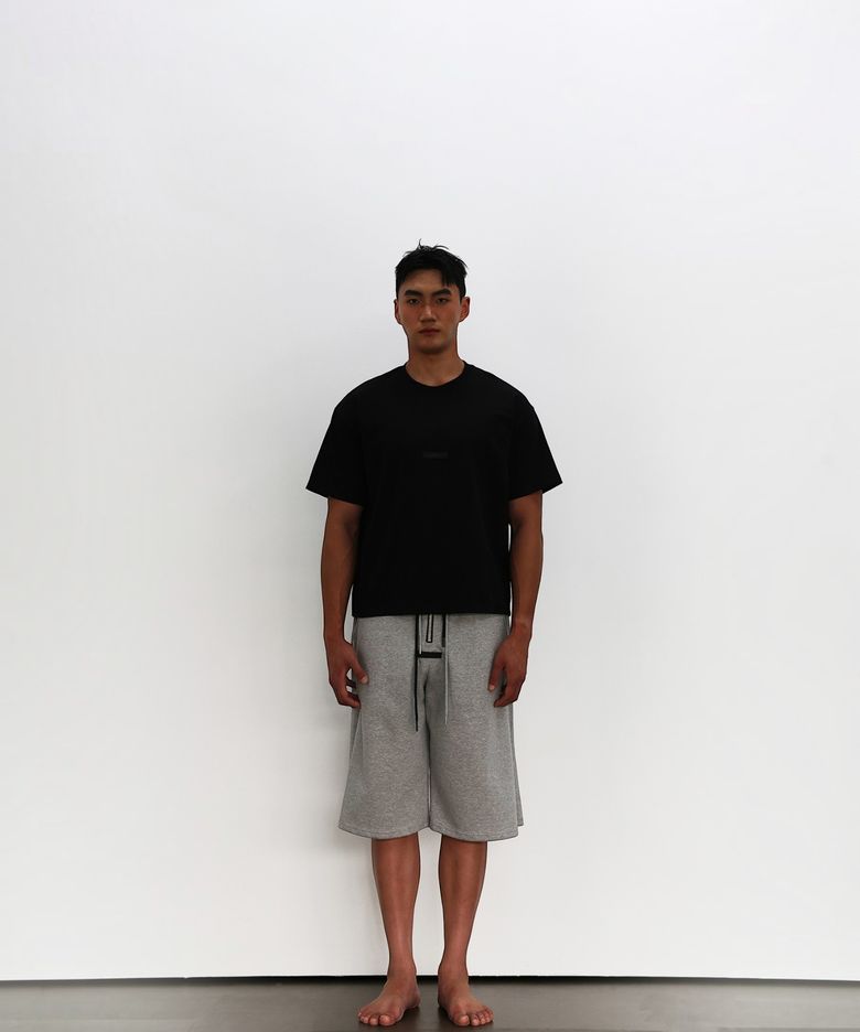XX Back Slit Crop Over Short Sleeve T-shirt Black