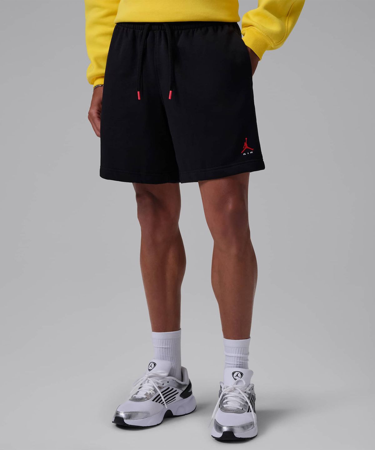 나이키(NIKE) 조던 브루클린 7인치 플리스 쇼츠 M - 블랙:유니버시티 레드 / IM9208-010