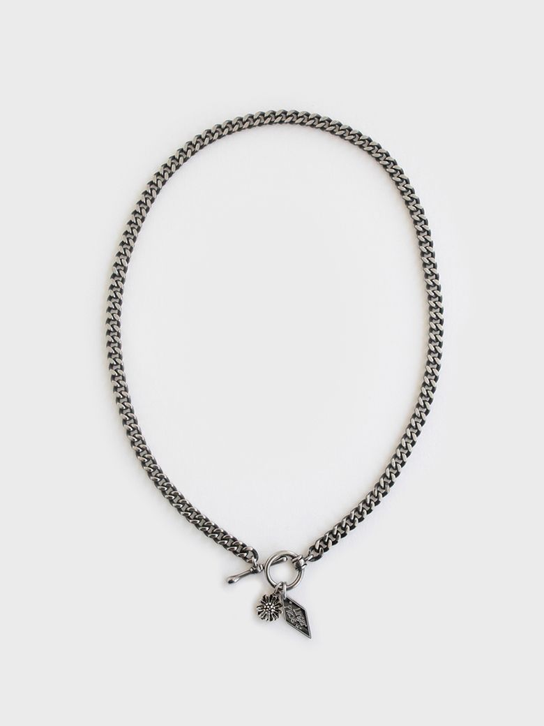 (2way) Vintage flower black choker necklace