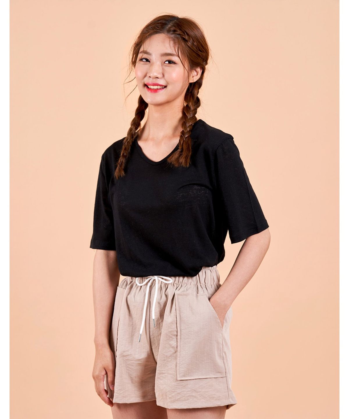 반에이크(VANAKE) 린넨 티셔츠_OA95TSM116Z