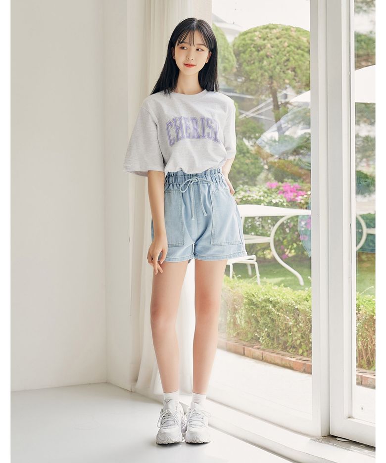 데니스 밴딩 숏팬츠_OB14DNME09Z